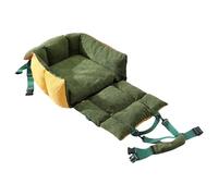 Asiento de coche para perros pequeños, cama portátil para perro, asientos de viaje de felpa, suave, portátil, cojín para mascotas 2 en 1 con bolsillos y cinturón de seguridad, para camión, SUV, parte