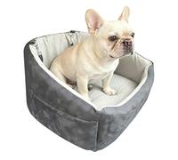 Asiento de coche para perros pequeños - Center Console Dogs Car Seats With Safety Belt Storage Pocket Anti Slip | Doggy Cars Seat Travel Bed | For Small Medium Kitten Cat Animal SUV RV Pickup Sedan