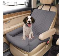 Asiento de coche para perros pequeños, medianos y grandes, asiento elevador de viaje para cachorros con parte inferior antideslizante, cesta de coche lavable e impermeable con cinturón de seguridad