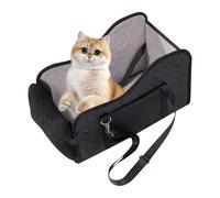 Asiento de consola para perros - Alfombrilla de tela de 16,54 x 9,84 x 9,06 pulgadas | Cesta plegable elevada acolchada con divisores centrales para vehículos de motor, hamaca de picnic para perros y