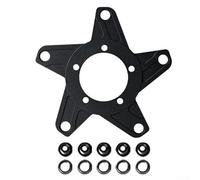 Asiento de conversión de plato de aleación de aluminio para motor de accionamiento, 104BCD 4 garras/130BCD placa adaptadora de 5 garras, montaje de piñón fresado CNC para Elec (cinco agujeros)