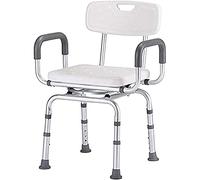 Asiento De Ducha, Banco De Transferencia De Asiento, Silla Resistente, Taburete De Ducha Con Asiento Giratorio, Bañera, Ducha, Silla Elevadora Y Reposabrazos, Respaldo Aj(Pies Pequeños Rosados)