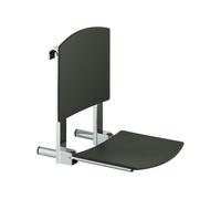 Asiento de ducha KEUCO PLAN Care, enganchable, hasta 110 kg, con respaldo, 34981170038, Color: Aluminio anodizado plata/gris claro