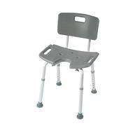 Asiento de ducha para cuarto de baño con asas integradas - Ergonómico - Asiento anatómico - Altura ajustable - Fácil de cuidar - Gris - Silla de ducha curvada New Bora
