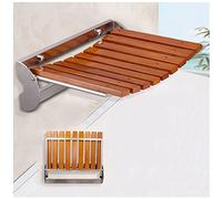 Asiento de ducha plegable de pared para personas mayores, banco de ducha de madera que ahorra espacio, capacidad de 200 kg, ideal para personas mayores con discapacidad y lo hizo, 37,6 x 13,7 x 3 cm