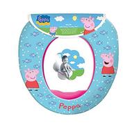 Asiento de entrenamiento para inodoro con relleno suave para niños Peppa Pig Azul