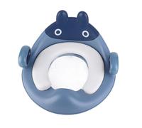 Asiento de entrenamiento para ir al baño, Pp Pvc suave a prueba de salpicaduras, asiento antideslizante para orinal para bebé con asas, entrenador para ir al baño para niños y (azul cielo)