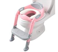 Asiento de entrenamiento para niños pequeños, asiento de entrenamiento de inodoro para niñas, inodoro con escalera.