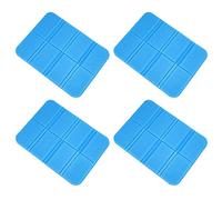 Asiento de espuma XPE degradable de 4 piezas, cojín plegable para exteriores, alfombrilla portátil a prueba de humedad, almohadilla para picnic de viaje para picnic, senderismo, mochilero, etc.(Azul)