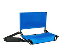 Asiento de estadio Cascade Mountain Tech - Silla plegable portαtil y ligera para gradas y bancas - Azul rey - 43 cm