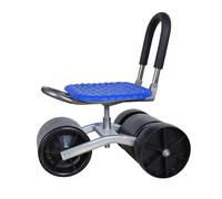 Asiento de heces de jardín: plataforma de rodadura ajustable, banco de césped plegable | Cartro de trabajo de almacenamiento giratorio resistente, apoyo compacto de servicio pesado para jardinería par