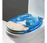 Asiento de inasiento de inodoro de resina,odoro, Asiento de inodoro resina,La tapa del se cierra suavemente,Asientos for baño, cierre suave(Style a)
