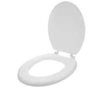 Asiento de Inodoro Acolchado de Espuma Blanco Clásico para Baño | Reemplazo Soporte Estable, Fácil de Limpiar, Distancia de Orificios 12-16cm, Estilo Vintage