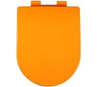 Asiento de inodoro alargado amarillo ovalado con cierre suave silencioso, diseño doble grueso, fácil extracción, mejora sensacional para decoración de baño.