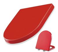 Asiento de inodoro alargado con tapa y asiento cerrados tranquilos, un solo clic para liberar rápido, fácil de instalar y limpiar, nunca aflojar, bisagra ajustable de 360 °, PP, en forma de D,