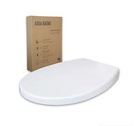 Asiento de inodoro Aqua Bagno Smile Universal Premium - asiento de inodoro antibacteriano fabricado en duroplástico con cierre suave y desmontable - asiento de inodoro