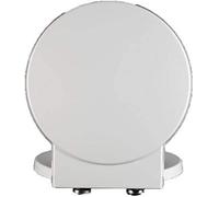 Asiento de inodoro, Asiento de inodoro Tapa de asiento de inodoro circular grande con forma redonda Espesar Ambiental PP Resina de urea-formaldehído antibacteriana Tapa de inodoro universal Blanco (S