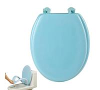 Asiento de inodoro azul EAV en forma de agua en forma de agua Redonda de inodoro Minimalista Estilo espesado de color engrosado para inodoros estándar Baño, coloreado, azul