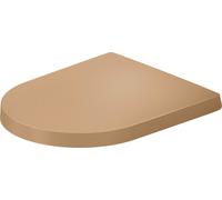 Asiento de inodoro Balcoon de Duravit, superpuesto, bisagra de acero inoxidable, con mecanismo de cierre suave, 002769CB00, Color: Arcilla terra Mate