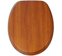 Asiento de inodoro | Bisagras estables | Fácil de montar | caoba