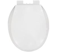Asiento de Inodoro Comercial de Apertura Frontal, Cierre Suave y silencioso con Tapa de Descarga Lenta, liberación rápida para una Limpieza fácil, Tapa de Inodoro Blanca de plástico en Forma de O