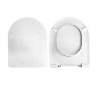 Asiento de inodoro compatible con SFERA 52 54 Catalano, de plástico termoestable, color blanco, fabricado en Italia, cierre amortiguado