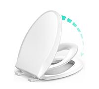 Asiento de inodoro con asiento de entrenamiento incorporado para ir al baño, cierre lento