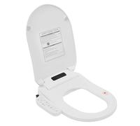 Asiento de inodoro con calefacción, bidé inteligente con boquilla, WC japonés, ducha WC con tapa automática, función de esterilización por barra de pulverización, control lateral seco y luz nocturna