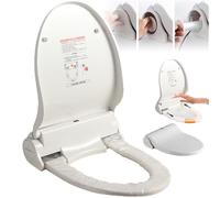 Asiento de inodoro con calefacción eléctrica con temperatura constante, sensor táctil y cubierta automática para mayor comodidad en el hogar