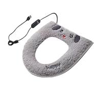 Asiento de inodoro con calefacción - Temporizador ajustable alimentado por USB suave, fundas de inodoro para cuarto de baño, para casa, apartamento, camping, coche, invierno, clima frío