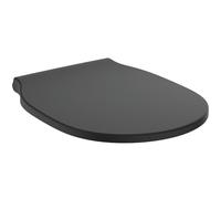 Ideal Standard CONNECT AIR E0368V3 Asiento y Tapa Negro Mate Envolvente con cierre Amortiguado Fácil de instalar Resistente Acero inoxidable Fijaciones incluidas
