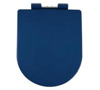 Asiento de inodoro con cierre suave, Tapa de liberación rápida del asiento de inodoro con cierre suave en forma de D que fija 360x445 mm multicolor(Dark Blue)