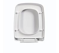Asiento de Inodoro Cuadrado Frontal con bisagra de liberación rápida y fijación Superior 04B