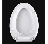 Asiento de inodoro de cierre lento, tapa antideslizante blanca, repuesto de inodoro de polipropileno duradero para inodoros VShape y S, ajuste universal, diseño de cierre silencioso, fácil instalación