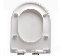 Asiento de Inodoro de Cierre Lento, Tapa de Inodoro de Cierre Tranquilo, Cubierta del Asiento en Forma de V/D/U con bisagras Ajustables de 360 °, liberación rápida, fácil de Instalar y Limpiar,