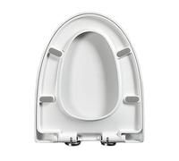 Asiento de inodoro de cierre suave - Bisagras de liberación rápida para una fácil limpieza 360° ajustable V Sd cuenco de baño blanco - Diseño ergonómico duradero 38,5 x 45 cm para cualquier baño