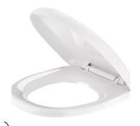 Asiento de inodoro de cierre suave con bisagras ajustables, tablero de polipropileno de fácil instalación, cómodo para baño familiar, ideal para modernizar el hogar