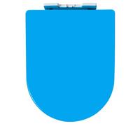 Asiento de Inodoro de Cierre Suave D con liberación rápida para una Limpieza fácil Asiento de Inodoro con bisagras Ajustables Asiento de Inodoro Grueso D/Azul