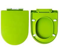Asiento de inodoro de color en forma de D, bisagra ajustable de cierre suave, diseño ergonómico grueso de liberación rápida para baños familiares, cubierta de tapa de inodoro