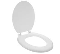 Asiento de Inodoro de Espuma Blanco, Cómodo y Fácil de Limpiar | Reemplazo Doméstico Clásico y Vintage, Soporte Mejorado, Distancia de Orificios 12-16cm, Extraíble