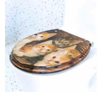 Asiento de Inodoro de liberación rápida para inodoros de inmersión/extracción/extracción (10-20 cm) con Distancia Entre Orificios de 33-40 x 40-48 cm.