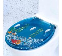 Asiento de Inodoro de liberación rápida para inodoros de inmersión/extracción/extracción (10-20 cm) con Distancia Entre Orificios de 33-40 x 40-48 cm.