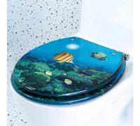 Asiento de Inodoro de liberación rápida para inodoros de inmersión/extracción/extracción (10-20 cm) con Distancia Entre Orificios de 33-40 x 40-48 cm.