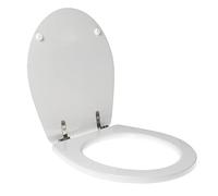 Asiento de inodoro diseñado para HATRIA Nido Madera poliéster con cremallera inoxidable - Color: blanco - Cierre: normal