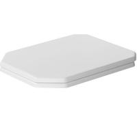 Asiento de inodoro Duravit 1930 con caída amortiguada, blanco, bisagras de acero inoxidable, 0064890000