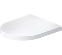 Asiento de inodoro Duravit Balcoon, en forma de D, extraíble, con caída amortiguada, 0027790000, Color: Blanco brillante