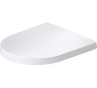 Asiento de inodoro Duravit Balcoon, en forma de D, extraíble, sin mecanismo de cierre progresivo, 0027713200, Color: Seda blanca mate