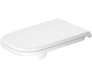 Asiento de inodoro Duravit D-Code, sin barreras, eje de bisagra continuo, 361x485mm, extendido, blanco alto brillo, bisagras de acero inoxidable, 0060410000