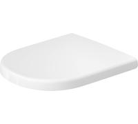 Asiento de inodoro Duravit D-Code, sin mecanismo de cierre progresivo, 420x360mm, bisagra de acero inoxidable, extraíble, blanco brillo intenso, 0028310000