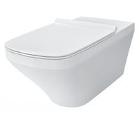 Asiento de WC Duravit DuraStyle con bisagras de cierre suave de acero inoxidable, versiÃ³n extendida, desmontable - 0060590000